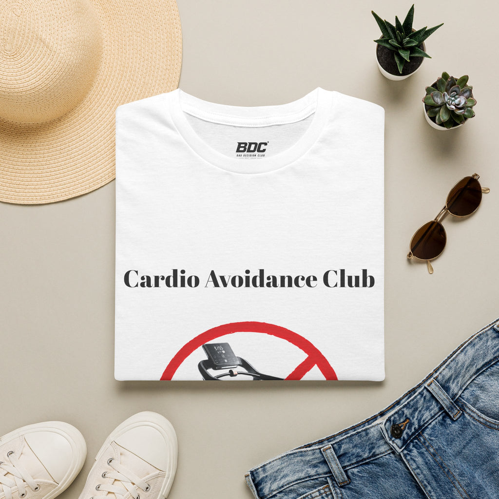 Cardio Avoidance Club T-shirt — Rolig Anti-Cardio Gym T-shirt
