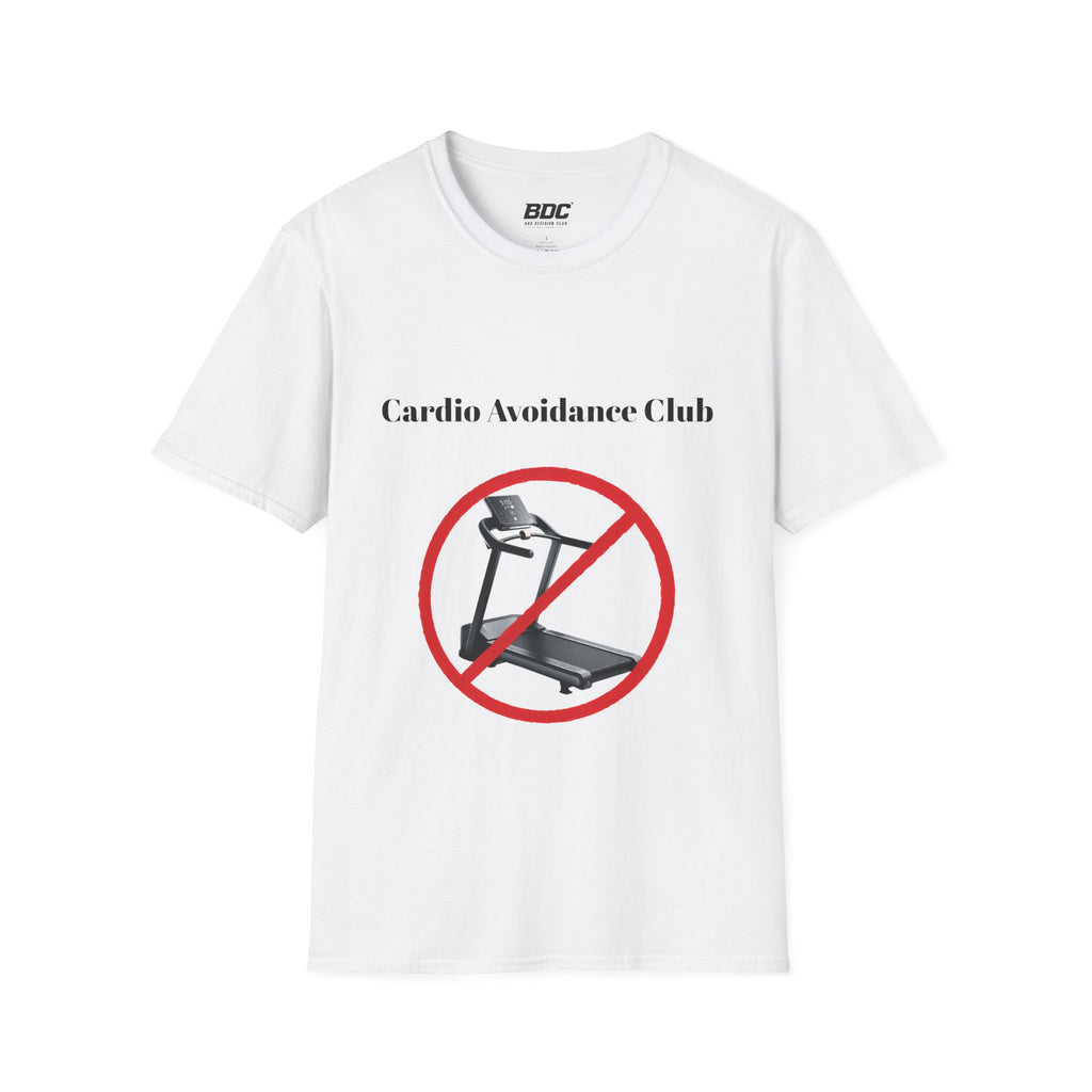 Cardio Avoidance Club T-shirt — Rolig Anti-Cardio Gym T-shirt
