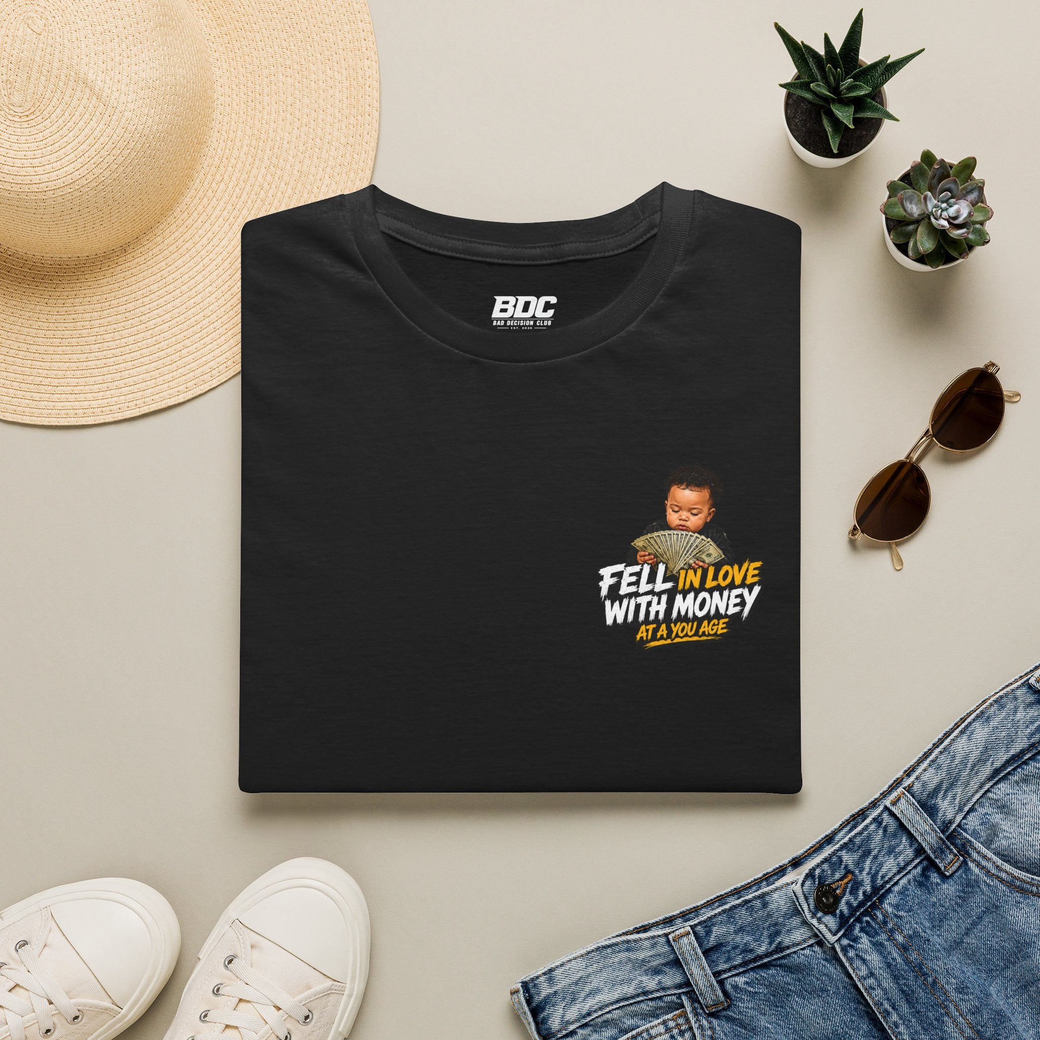 Copy of Fell in Love With Money T-shirt — Retro Kid Pocket Graphic